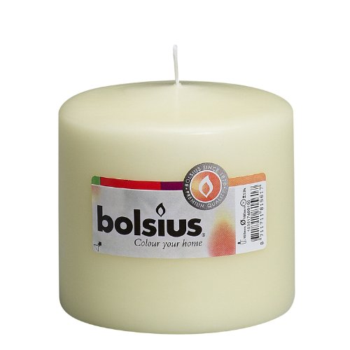 bolsius Qualitäts - Stumpenkerzen 100 x 100 mm Elfenbein im 8er Pack von bolsius