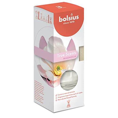 BOLSIUS Stimmungen und echte Düfte Schilf-Diffusor, Magnolie, 45 ml, Glas Duftöl, farblos, Einheitsgröße BOLSIUS Stimmungen und echte Düfte Schilf-Diffusor, Magnolie, 45 ml, Glas Duftöl, farblos, Einheitsgröße von bolsius