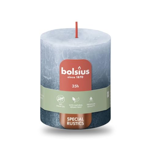 BOLSIUS Stumpenkerze, Sonnenuntergang, 8 x 7 cm, Cremefarben / Himmelblau BOLSIUS Stumpenkerze, Sonnenuntergang, 8 x 7 cm, Cremefarben / Himmelblau von bolsius