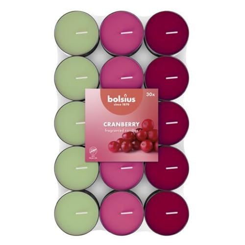 Bolsius - 30 Duft theelichter - Mango - Brenndauer von 3,5 Stunden - Durchmesser 38 mm – Natürliche Extrakte – Enthält Veganes Wachs – Ohne Palmöl, Cranberry Bolsius - 30 Duft theelichter - Mango - Brenndauer von 3,5 Stunden - Durchmesser 38 mm – Natürliche Extrakte – Enthält Veganes Wachs – Ohne Palmöl, Cranberry von bolsius