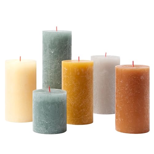 Bolsius Rustik Stumpenkerzen - Geschenk Set 6 Stück - Nordic Ambiance - Dekorative Haushaltkerzen - Länge Brenndauer - Unparfümierte - Natürliches Pflanzenwachts - Ohne Palmöl - Mehrere Größen Bolsius Rustik Stumpenkerzen - Geschenk Set 6 Stück - Nordic Ambiance - Dekorative Haushaltkerzen - Länge Brenndauer - Unparfümierte - Natürliches Pflanzenwachts - Ohne Palmöl - Mehrere Größen von bolsius