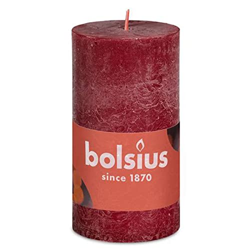 Bolsius Rustikale Blockkerze 100/50 Rot von bolsius