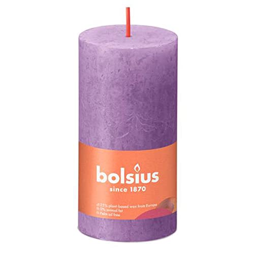 Bolsius Rustikale Blockkerze 100/50 Violett von bolsius