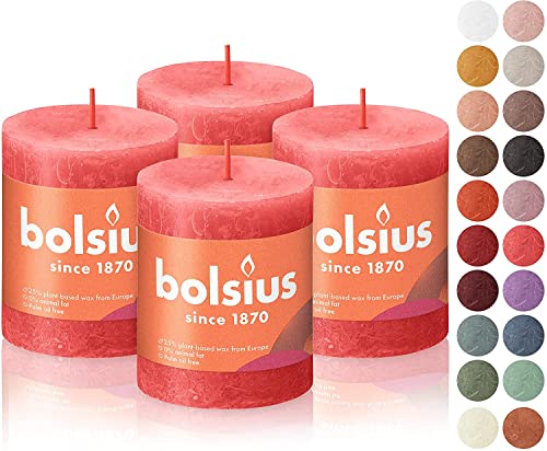 Bolsius Rustikale Blockkerze 80/68 Pink von bolsius