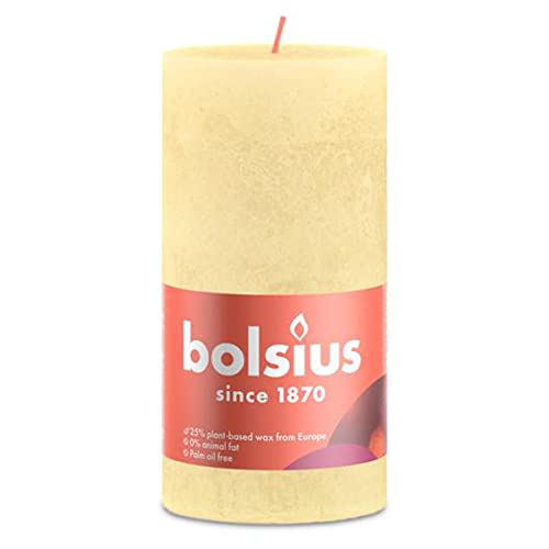 Bolsius Rustikale Kerze 130/68 Gelb von bolsius