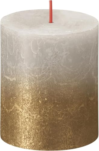 Bolsius Rustikale Kerze 80/68 Grau/Gold, Kerze, Unparfümiert Bolsius Rustikale Kerze 80/68 Grau/Gold, Kerze, Unparfümiert von bolsius