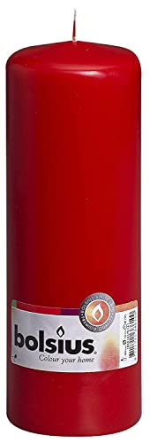 Bolsius Stumpenkerze, für Innen- und Außenbereich, 200 x 70 mm, rot von bolsius