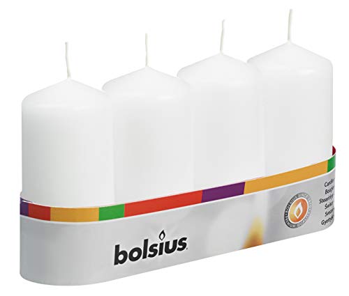 Bolsius Stumpenkerze (100/50 mm), weiß, 100/50mm von bolsius