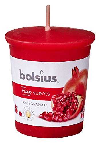 Bolsius True Scents Votiv-Mockel – Granatapfel-Duft – Farbe Rot – lange Lebensdauer von 15 Stunden – Dekorative Kerze – natürliche Extrakte – 5,3 x 4,5 cm Bolsius True Scents Votiv-Mockel – Granatapfel-Duft – Farbe Rot – lange Lebensdauer von 15 Stunden – Dekorative Kerze – natürliche Extrakte – 5,3 x 4,5 cm von bolsius