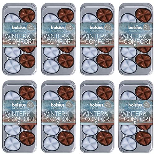 bolsius Aromatic Wax Melts 8 x 8er Pack (64 Stück) Winter & Comfort Duft Schmelzblüten von bolsius