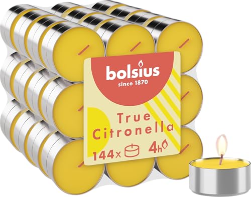 bolsius - Duftteelichter - Citronella - 144 Stück, Gelb, 8717847154996 von bolsius