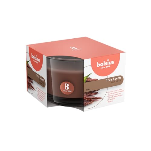 bolsius Moods & True SCENTS Duftkerze im Glas, Wachs, Braun, Medium, 530 von bolsius