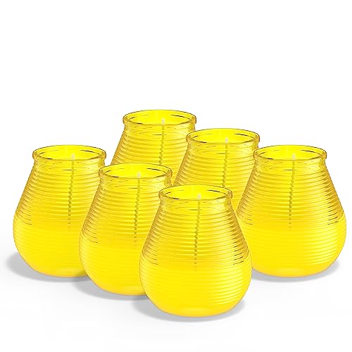 bolsius – Outdoorkerzen - Citronella - 6 Stück - Im Glass - Gelb von bolsius