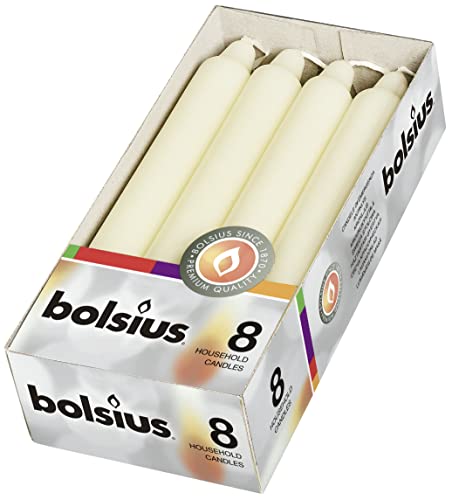 bolsius - Stabkerzen - Elfenbein - 18 cm - Im 8er-Karton, Ivory von bolsius