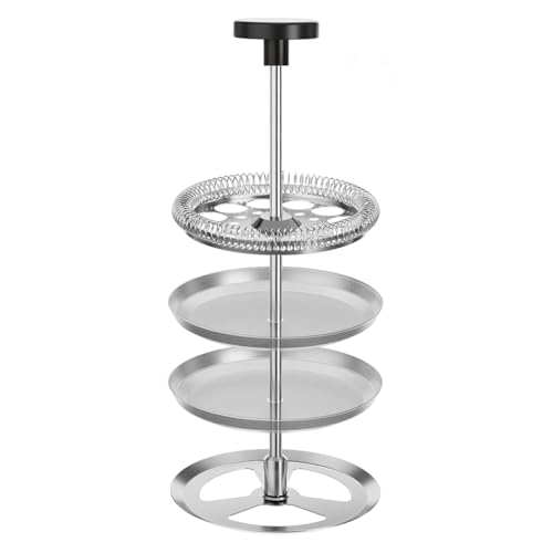 bonVIVO French Press Filter Set, French Press Ersatzfiltersieb, Wiederverwendbare Edelstahl Mesh-Ersatz für Kaffeedrücker, Extra GAZETARO (GAZETARO 1 L- Plunger + Filter) - 8 Tassen von bonVIVO