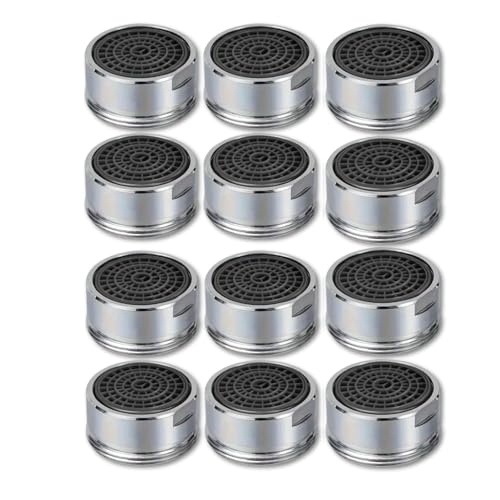 12 Stück perfekte Wasserhahn-Luftsprudler Premium Ersatzteile Durchflussbegrenzer Filter Ersatz Einsatz Waschbecken für Bad und Küche von bonballoon