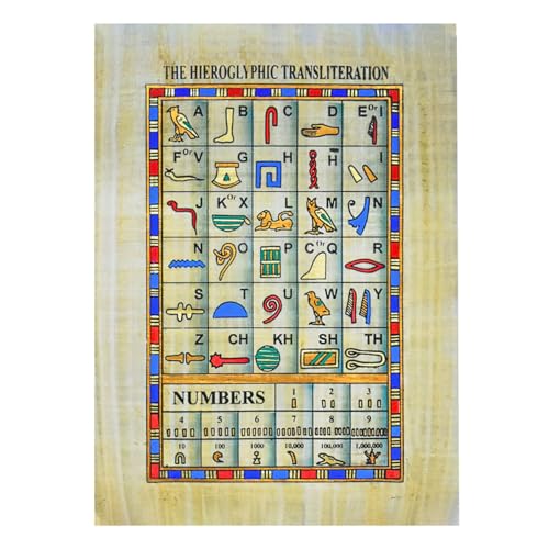 Ägyptisches authentisches Papyrus, original, handgemaltes Malpapier, Pharao, alte Transliteration, Zahlen, Hieroglyphen, Schriftrolle, Hieroglyphen, Geschichte, Pharaonen, Papyri-Hieroglyphen (40 x 30 Ägyptisches authentisches Papyrus, original, handgemaltes Malpapier, Pharao, alte Transliteration, Zahlen, Hieroglyphen, Schriftrolle, Hieroglyphen, Geschichte, Pharaonen, Papyri-Hieroglyphen (40 x 30 von bonballoon