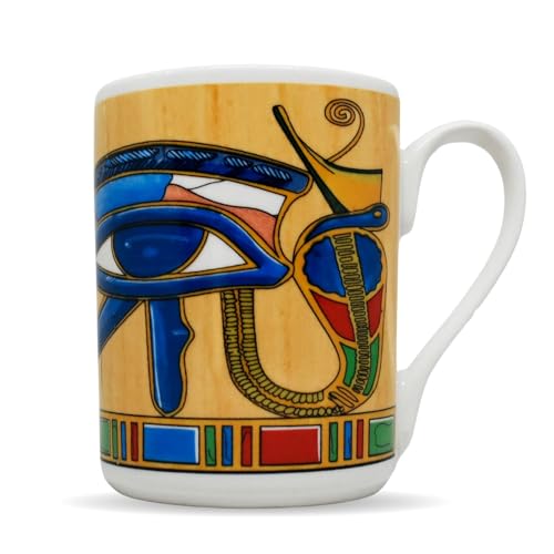 Tasse aus ägyptischem Porzellan, 280 ml, Pharao-Druck, Tasse für Kaffee, Mag, Tee, Wasser, Getränke, Bild zu Horus, Auge, Isis Flügel, Pharaonen, Hieroglyphen, Café, Geschenk, Egpyt-Dekor, Desktop Tasse aus ägyptischem Porzellan, 280 ml, Pharao-Druck, Tasse für Kaffee, Mag, Tee, Wasser, Getränke, Bild zu Horus, Auge, Isis Flügel, Pharaonen, Hieroglyphen, Café, Geschenk, Egpyt-Dekor, Desktop von bonballoon