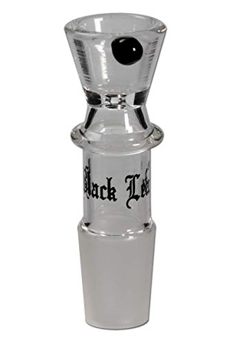 Black Leaf Bong-Zubehör: Wasserpfeifen-Kopf, Glas-Kopf, Steckkopf, FLUTSCH-Kopf, Durchziehkopf | NS 14 (14,5 mm) | Glas, klar | mit Rollstopp | von bong-discount von bong- discount.de