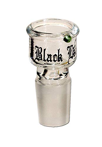 Black Leaf Bong-Zubehör: Wasserpfeifen-Kopf, Glas-Kopf, Steckkopf zylindrisch | NS 19 (18,8mm) | Glas, klar | mit Rollstopp | von bong-discount von bong- discount.de