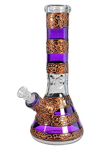 bong-discount Wasserpfeife, EIS-Bong, Glasbong | 32 cm, NS 19 (18,8mm), NS 14 (14,5mm) | blau | 7 mm dickes, robustes BOROSILIKATGLAS von bong- discount.de