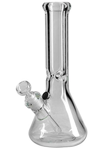 bong-discount Wasserpfeife, Erlenmeyer-Kolbenbong, EIS-Bong | 28 cm, NS 19 (18,8mm), NS 14 (14,5mm) | klar | 9 mm dickes, robustes BOROSILIKATGLAS | 'Erlenmeyer flask' von bong- discount.de