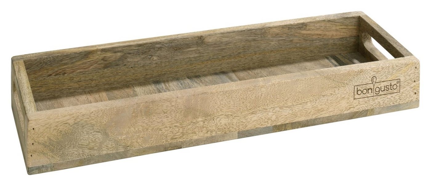 bongusto Tablett Holztablett MANGOLON, Braun, B 48 cm, Holz von bongusto