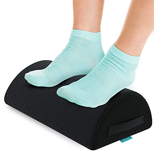 bonmedico Fußstütze Schreibtisch 3-in-1 - Ergonomisches Fußkissen, Kniekissen & Fußwippe mit Anti-Rutsch-Oberfläche und waschbarem Bezug – Schwarz von bonmedico