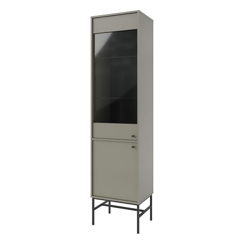 Glasvitrine für Wohnzimmer Sakai 3 2F T101 Eukalyptus von bonni