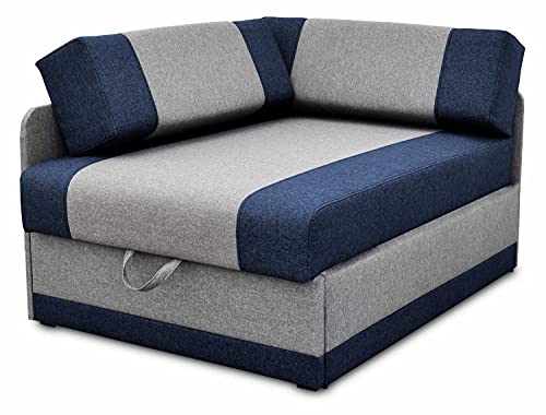 bonni Sofa VAXER mit Schlaffunktion, Amerikanischer ausklappbarer Sessel, Bequemes Ecksofa für Kinder (Blue) von bonni