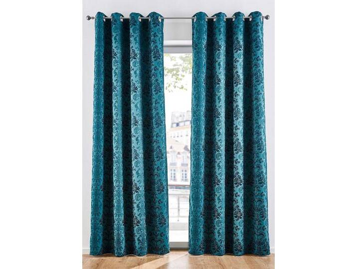 bonprix Abdunkelnder Vorhang, in vielen Größen, 300x270 cm, Schwerer Jacquard-Vorhang mit edlen Ornamenten, petrol bonprix Abdunkelnder Vorhang, in vielen Größen, 300x270 cm, Schwerer Jacquard-Vorhang mit edlen Ornamenten, petrol von bonprix