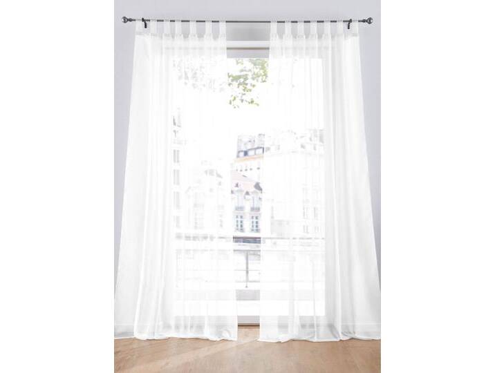 bonprix Gardinen aus leichtem Voile (2er Pack), 145x150 cm, Transparente Gardinenschals im günstigen 2er Pack, weiß von bonprix