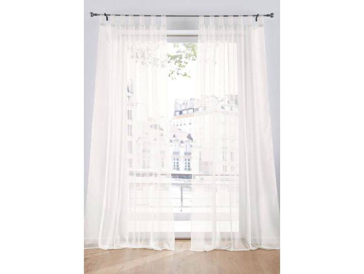 bonprix Gardinen aus leichtem Voile (2er Pack), 175x150 cm, Transparente Gardinenschals im günstigen 2er Pack, beige von bonprix