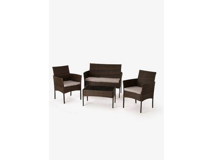 bonprix Gartenmöbel Set (4-tlg. Set), Tolle Sitzgelegenheit für 4 Personen, braun von bonprix
