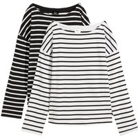 bonprix Langarmshirt Packung, 2, 2 Stk. Langarmshirt aus reiner Baumwolle, (2er Pack) von bonprix