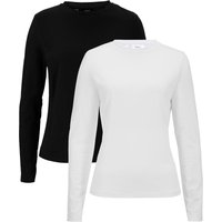 bonprix Langarmshirt "Langarmshirt mit reiner Baumwolle (2er Pack)" Packung, 2, 2 Stk. Langarmshirt mit reiner Baumwolle (2er Pack) von bonprix