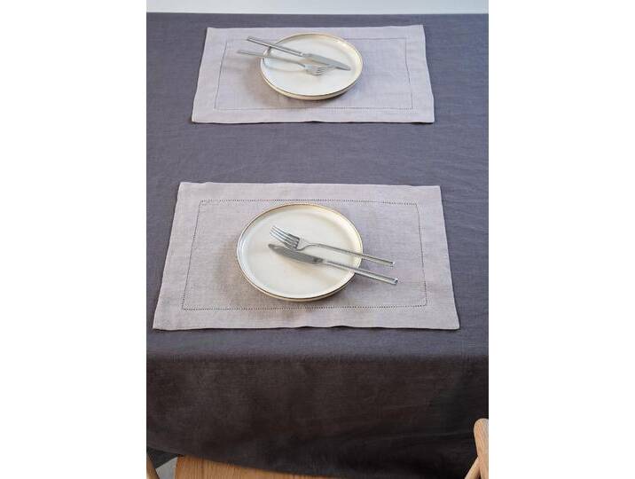 bonprix Leinen Tischset (2er Pack), 30x45 cm, Premium Tischset aus hochwertigem Leinen, beige, aus Leinen von bonprix