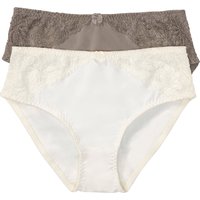 bonprix Maxislip Packung, 2, 2 Stk. Maxislip mit Spitze (2er Pack) von bonprix