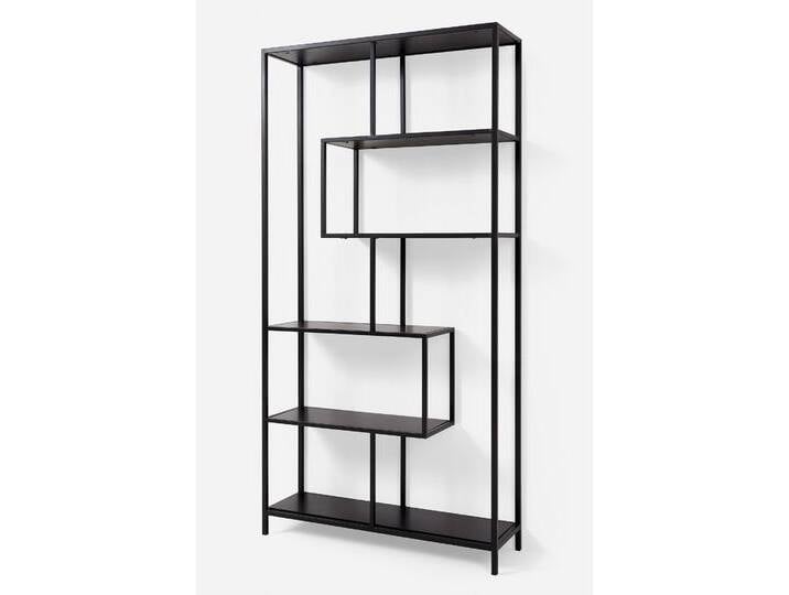 bonprix Regal breit, 170x76x23 cm, Breites Metall Regal in besonderer Optik, schwarz von bonprix