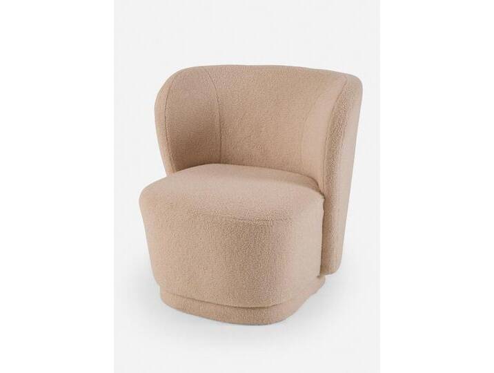 bonprix Sessel, 75x74x72 cm, Bouclé Sessel in softem Creme, beige von bonprix