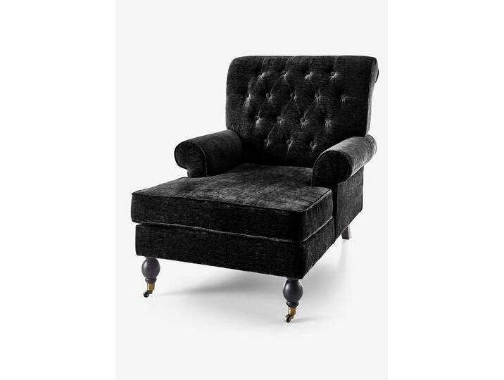 bonprix Sessel mit Fußteil, 97x85x124 cm, Sessel mit Fußteil, schwarz von bonprix