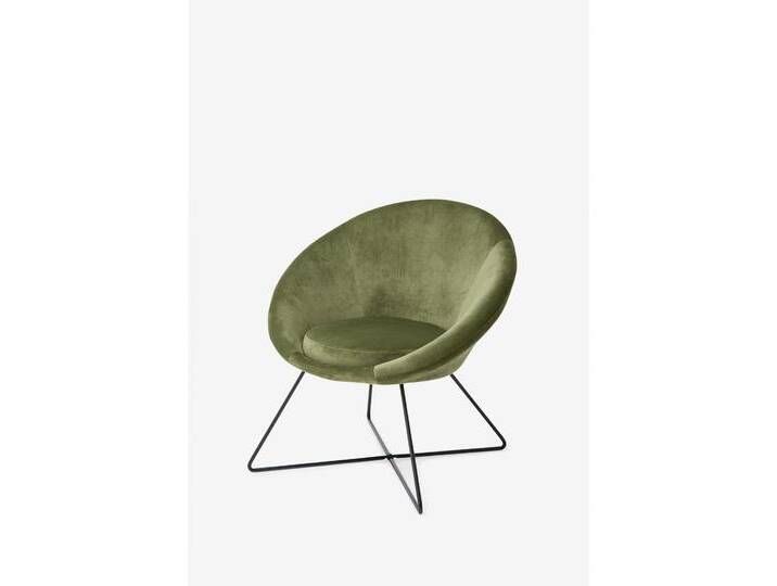 bonprix Sessel mit Metallgestell, 74x74x63 cm, Stylischer Sessel in angesagtem Grün, grün von bonprix