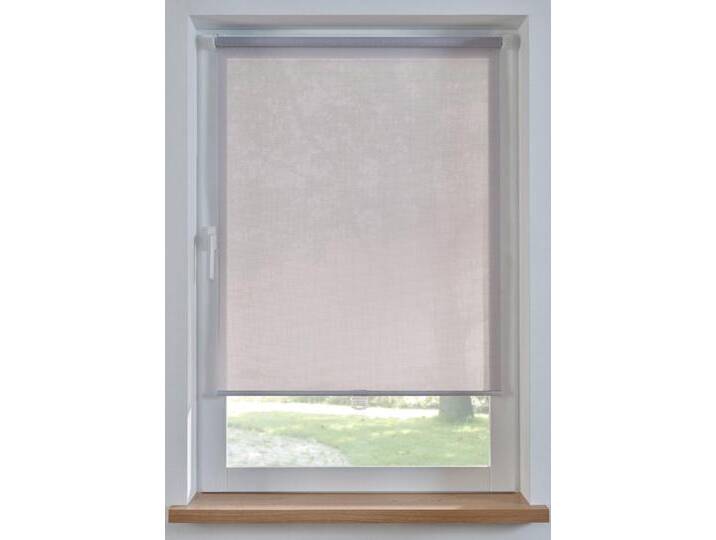 bonprix Springrollo einfarbig mit Struktur, 150x100 cm, Springrollo mit Sichtschutz, grau von bonprix