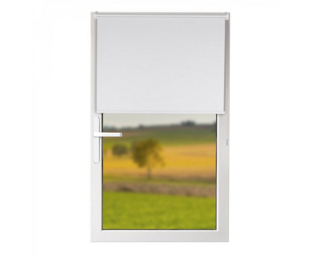 Verdunklungsrollo Klemmfix-Verdunkelungsrollo für Fenster, bonsport, 100 x 150 cm, Weiß von bonsport