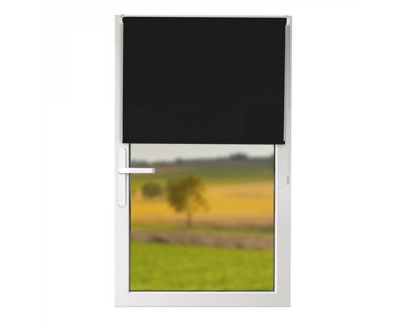 Verdunklungsrollo Klemmfix-Verdunkelungsrollo für Fenster, bonsport, 60 x 150 cm, Schwarz von bonsport