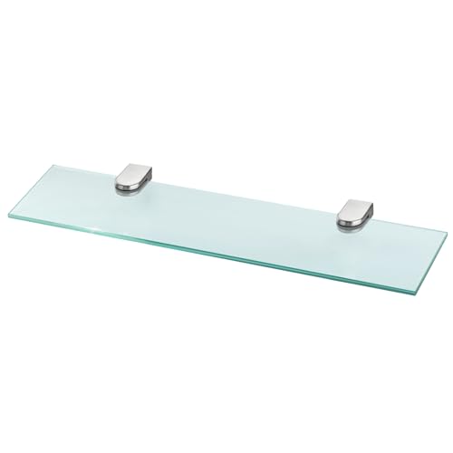 bonsport Glasregal Wandregal für Badezimmer Klarglas - Glas Regal aus 6 mm Sicherheitsglas 40cm - Glasablage Glasregalboden Badablage von bonsport