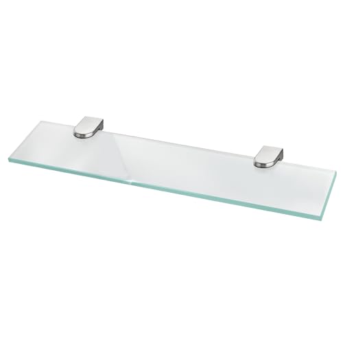 bonsport Glasregal Wandregal für Badezimmer Milchglas - Glas Regal aus 6 mm Sicherheitsglas 40cm - Glasablage Glasregalboden Badablage von bonsport