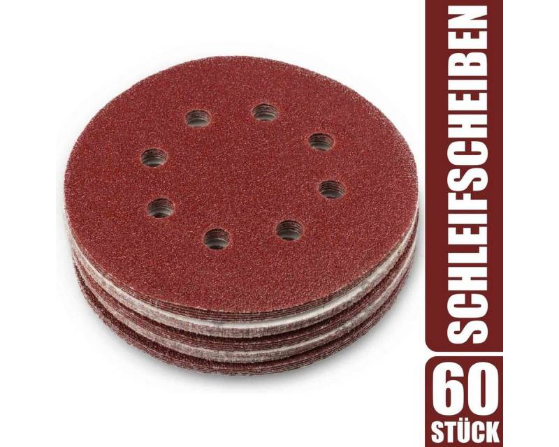 bonsport Schleifscheibe Schleifscheiben 8 Loch, 125 mm, (60 St), 60 Stück von bonsport