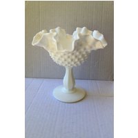 Fenton Hobnail Milchglas Kompott/Dish Süßigkeiten von bonzaisantiquities