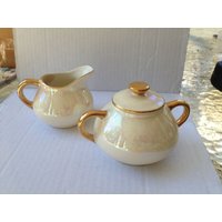 Knowles Lusterware Zucker & Milchkännchen Set von bonzaisantiquities